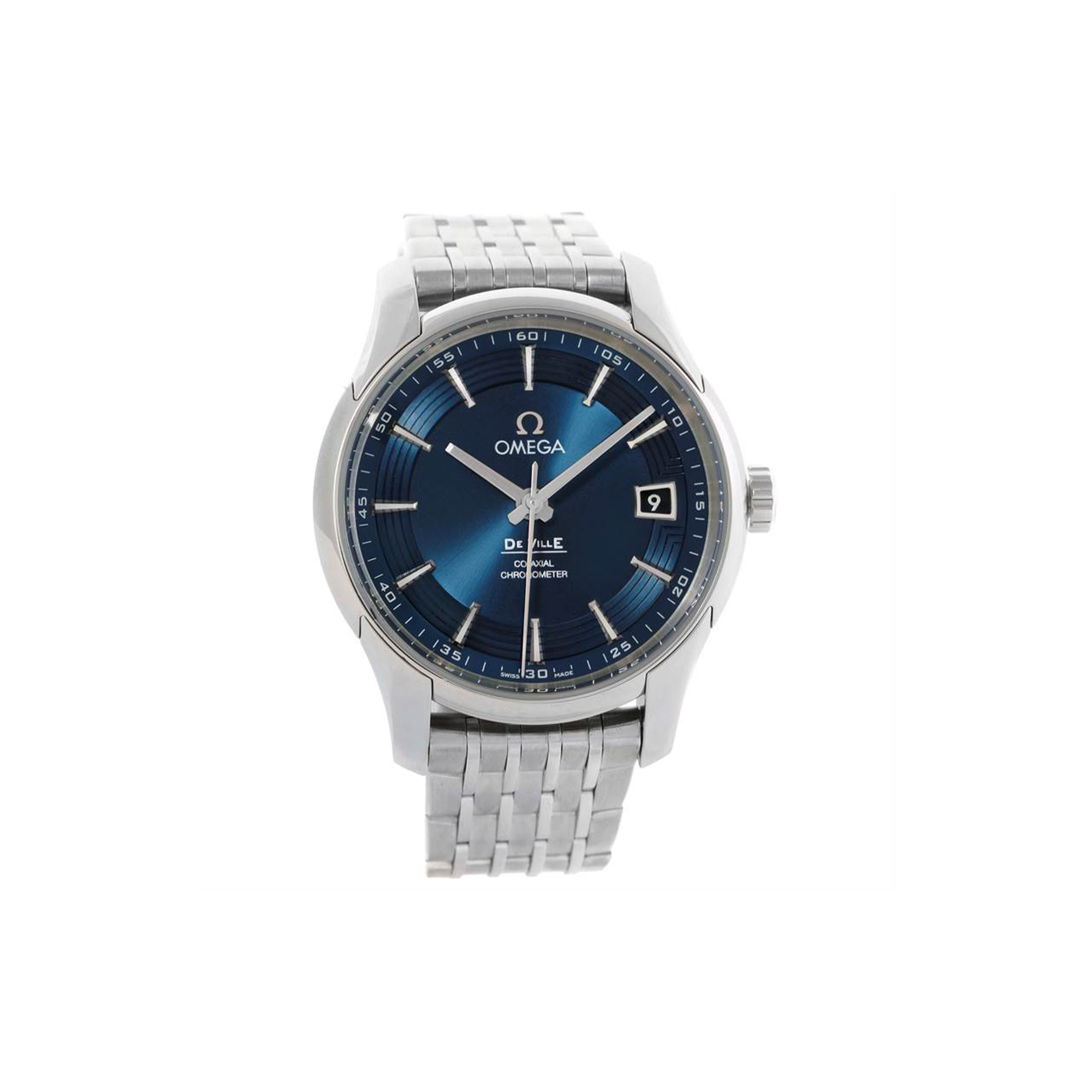 Om**a deville hour vision blue dial mens watch 431.33.41.21.03.001
